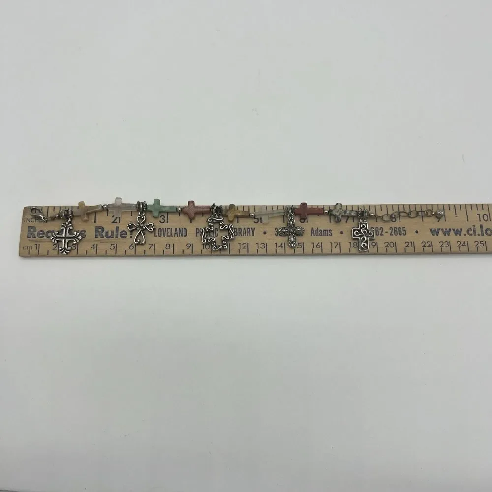 Women’s Stone & Cross Bracelet